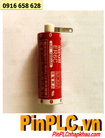 Maxell ER6C, Pin nuôi nguồn PLC Maxell ER6C (đầu sứ, chân thép) Lithium 3.6v AA1800mAh /X.xứ NHẬT 